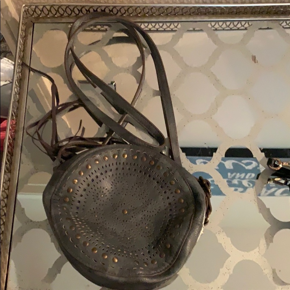 Blue cross body bag